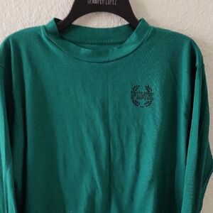 Victoria's Secret PINK Teal Long Sleeve Top